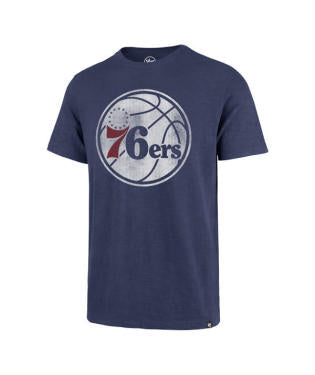 Philadelphia 76ers Bleacher Blue Grit Scrum Tee | '47 Brand