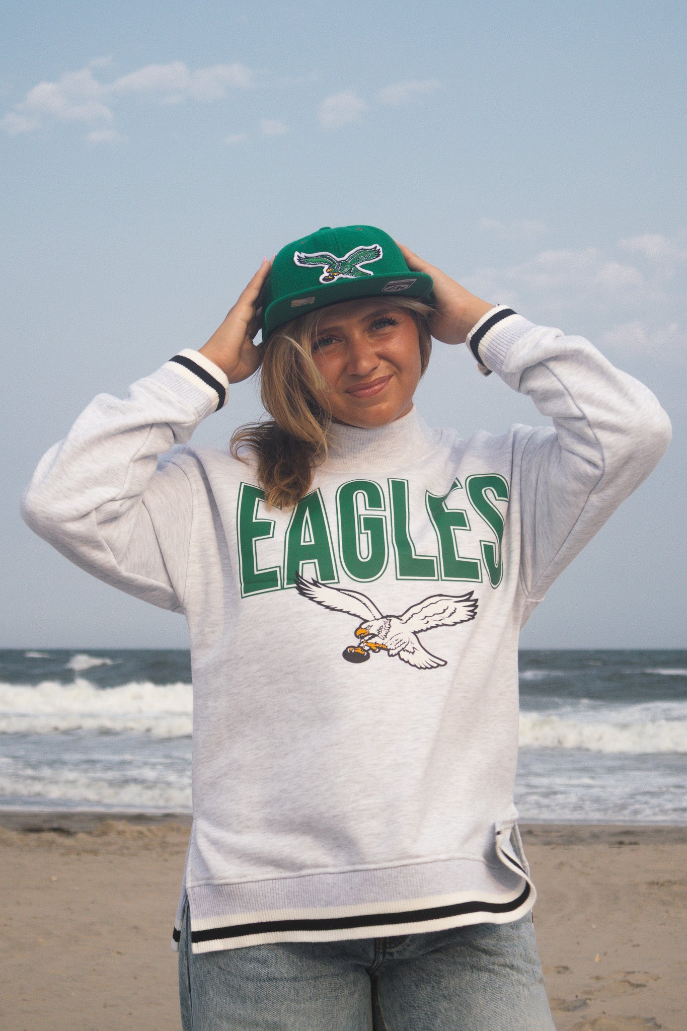 Philadelphia Eagles Stripe Mock with Side Slit | GameDay Couture