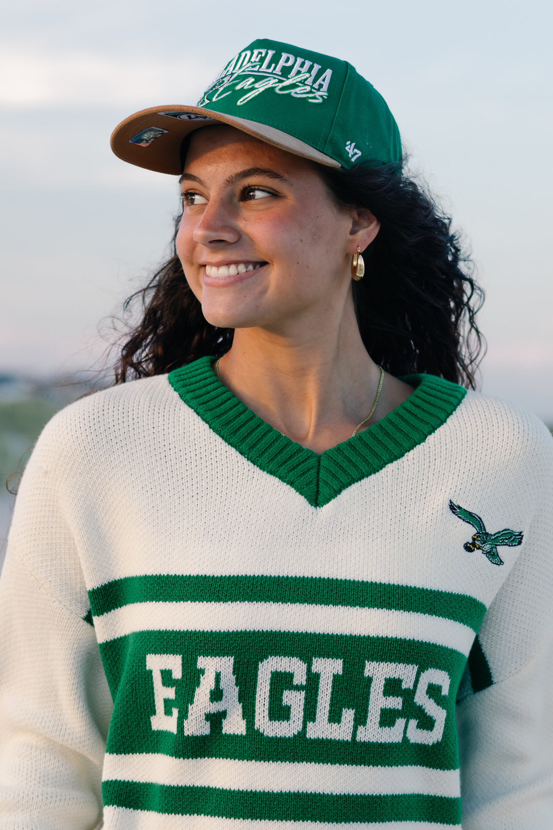 Philadelphia Eagles Historic Kelly Scribe Line Hitch Adjustable Hat