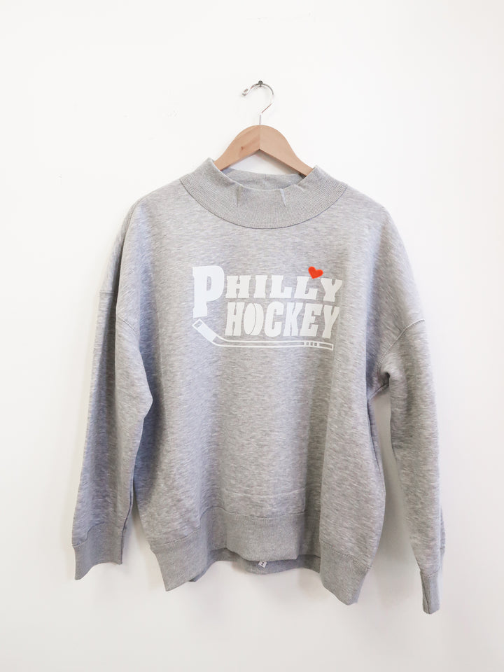 Philly Hockey Mock Neck Sweatshirt