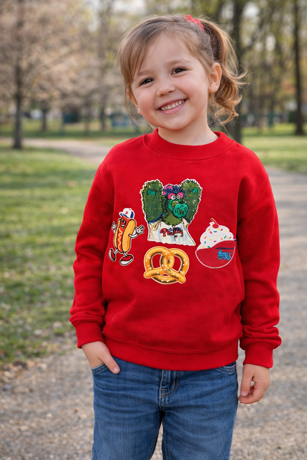 Philly Multi Patch Snacks Crewneck Sweatshirt