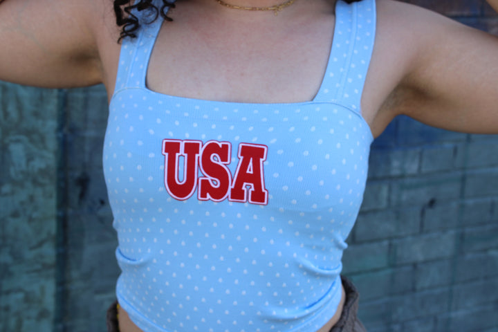 USA Patch Polka Dot detailed Tank