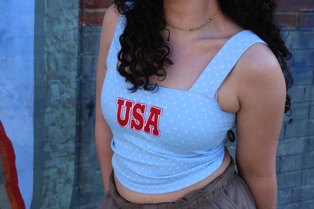 USA Patch Polka Dot detailed Tank