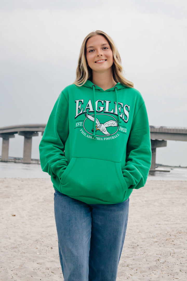Philadelphia Eagles Historic Kelly Deluxia Headline Hood Women