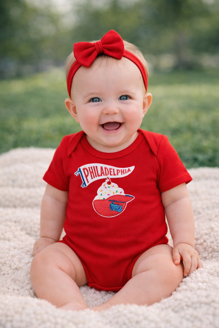 Philly Pennant &amp; Ice Cream Onesie