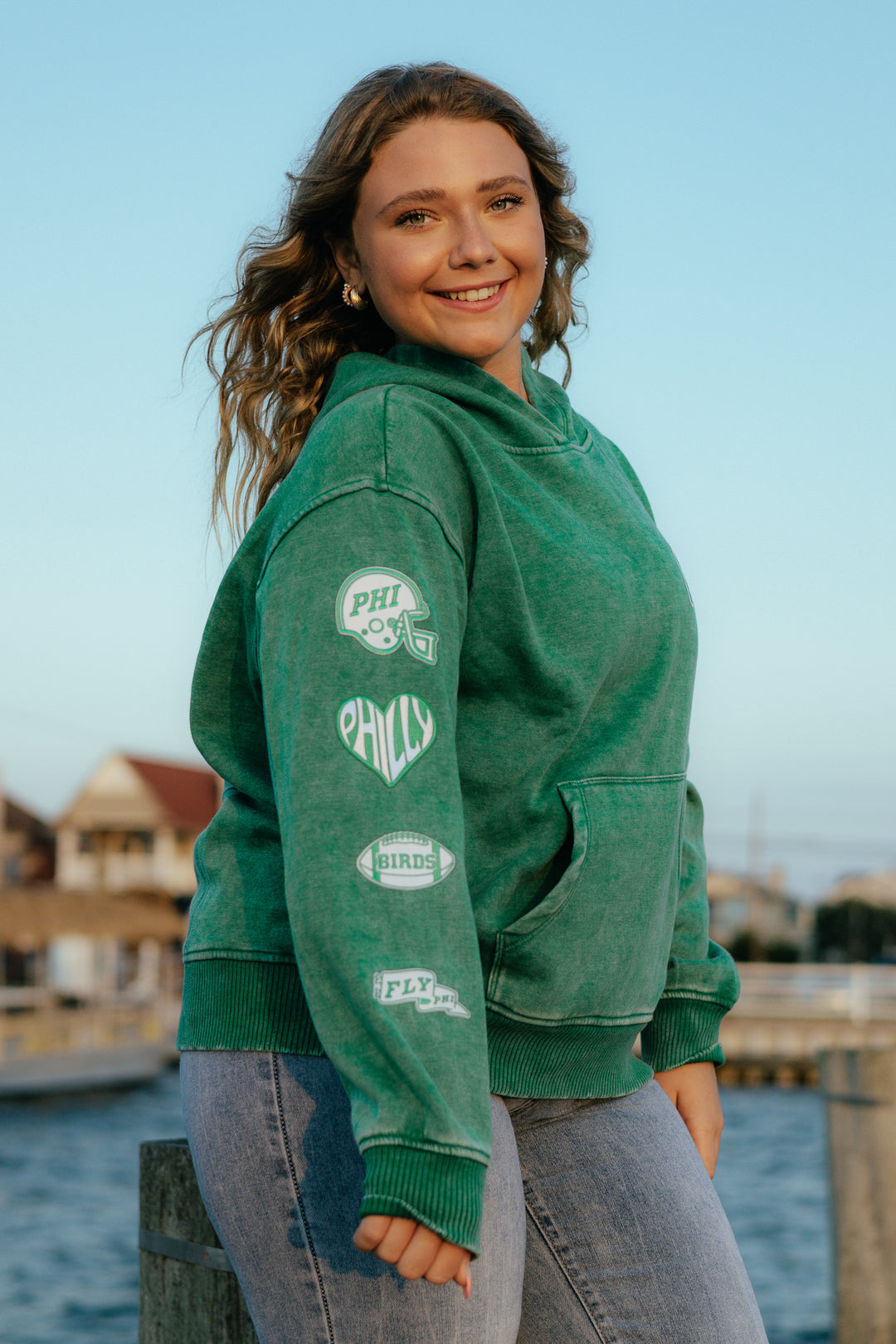 Philadelphia Football Philly Multi Patch Forest Hoodie
