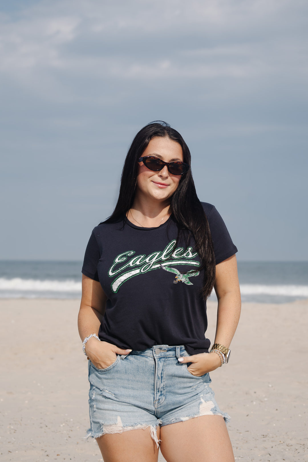 Philadelphia Eagles Flint Black Believer Frankie Tee