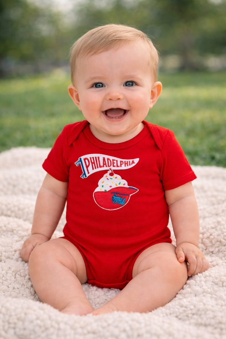 Philly Pennant &amp; Ice Cream Onesie