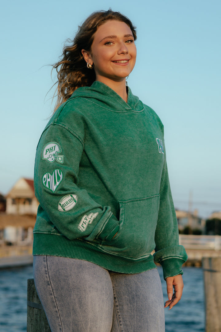 Philadelphia Football Philly Multi Patch Forest Hoodie