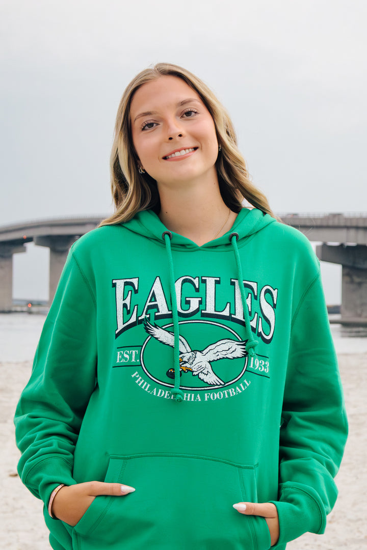 Philadelphia Eagles Historic Kelly Deluxia Headline Hood Women