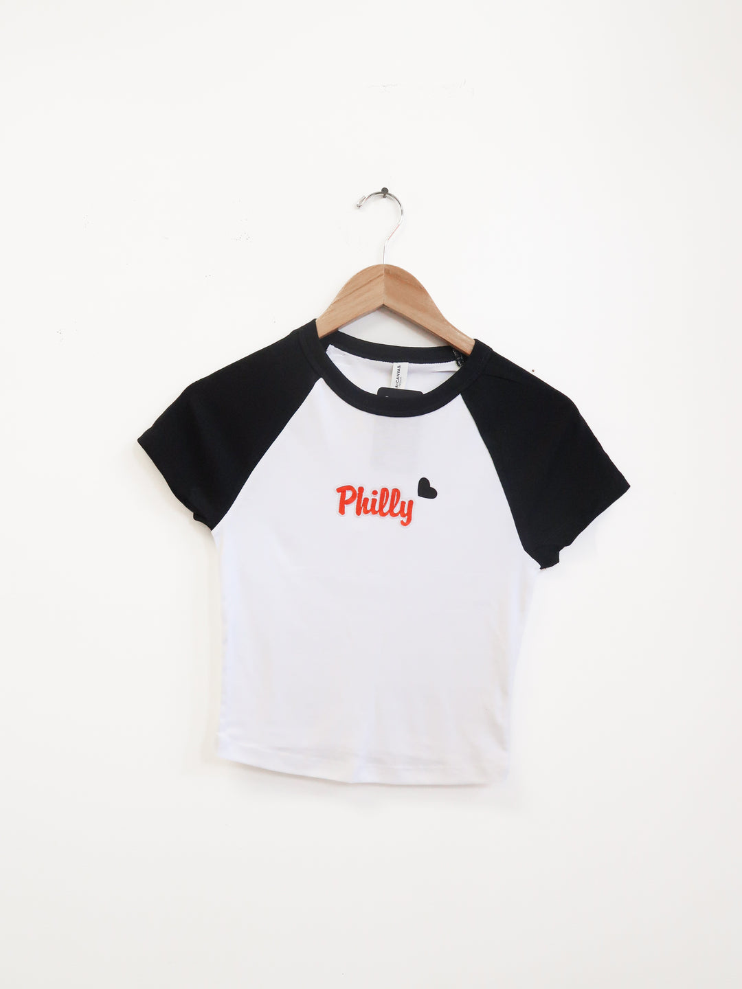 Philly Hockey Heart Crop Baby Tee