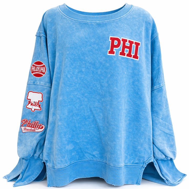 Philly Multi Patch Crewneck Sweatshirt