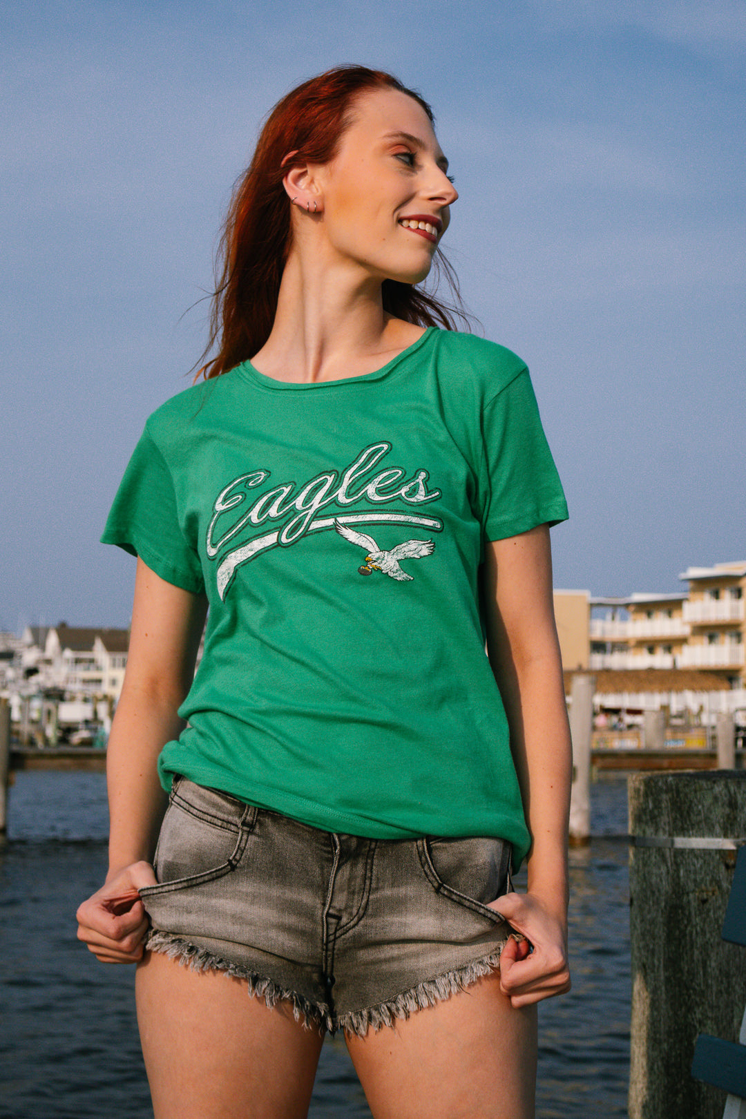 Philadelphia Eagles Orchard Green Believer Frankie Tee