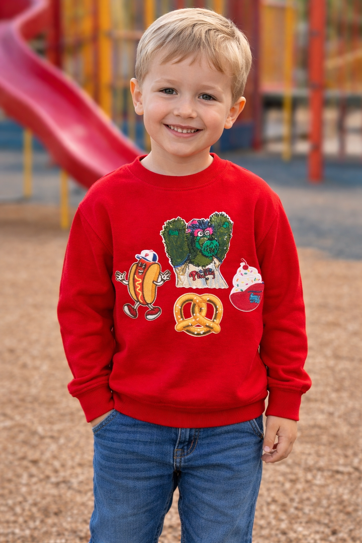 Philly Multi Patch Snacks Crewneck Sweatshirt