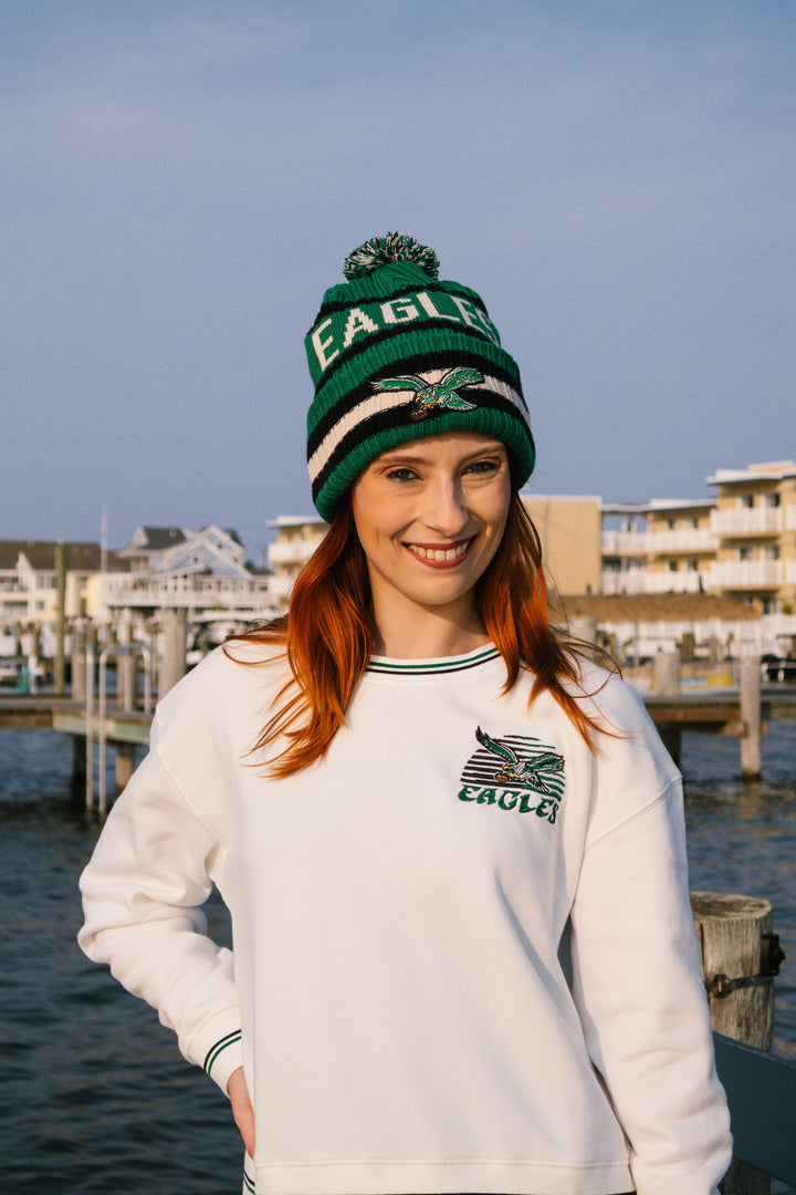 Philadelphia Eagles Historic Kelly Bering Cuff Knit w/Pom