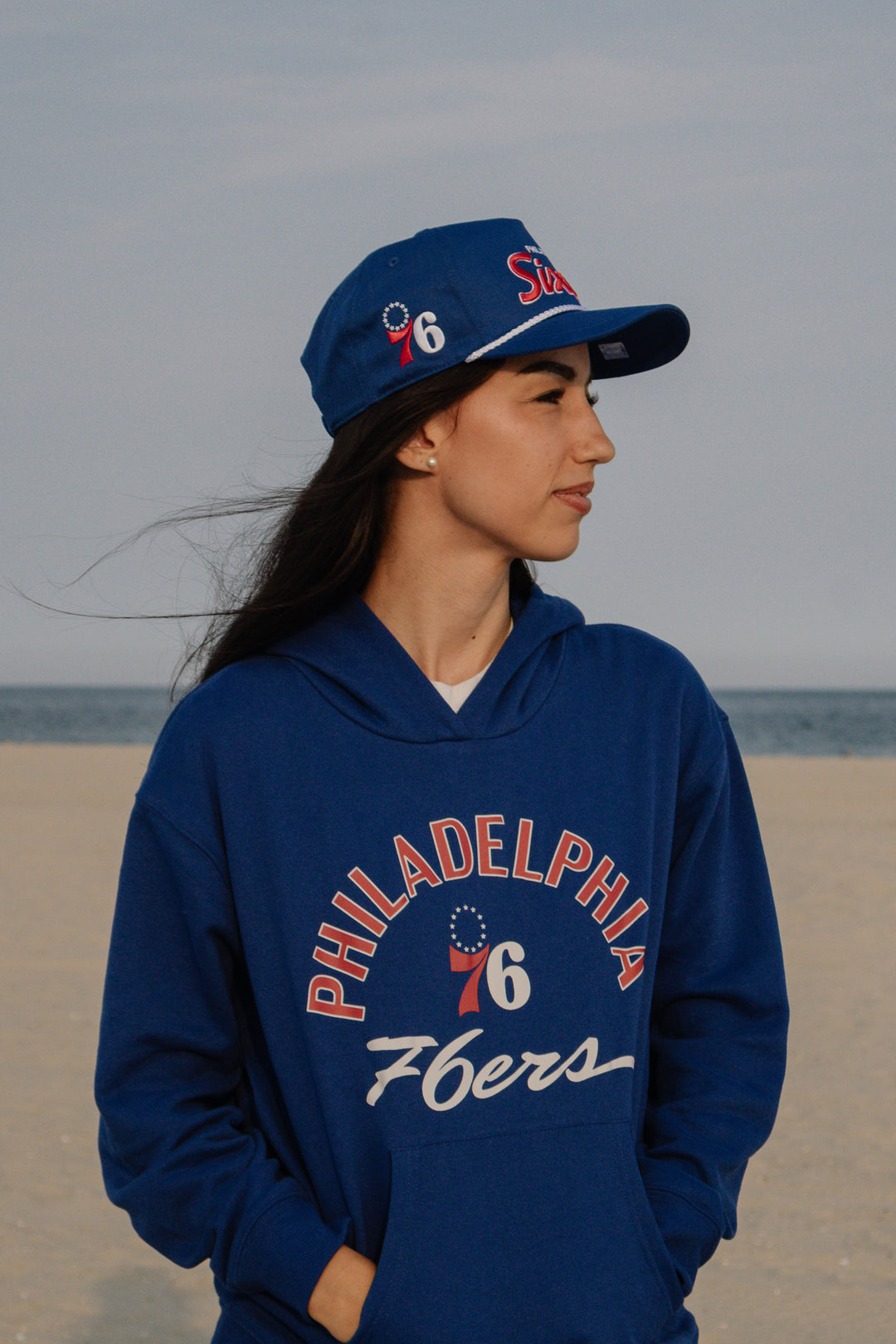 Philadelphia 76ers Royal Crosstown Script Hitch