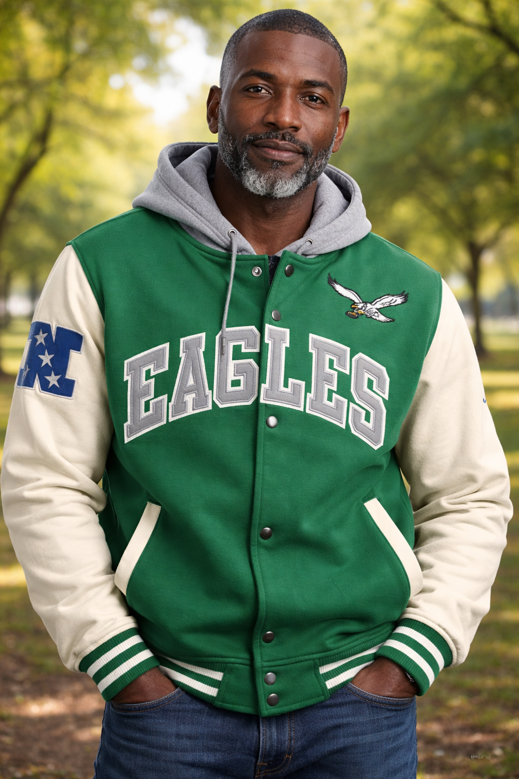 Philadelphia Eagles Embroidered Hoodie Jacket