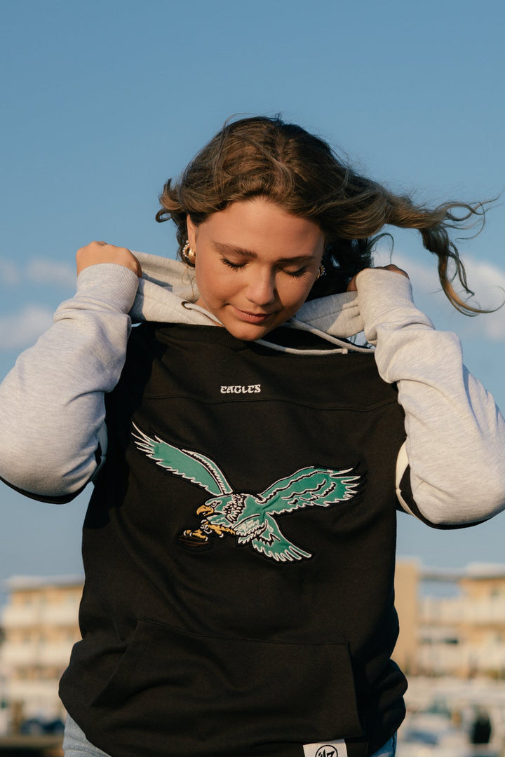 Philadelphia Eagles Flint Black High Post Cornerback Lacer Hoodie
