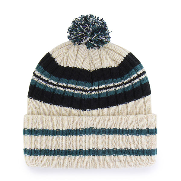 Philadelphia Eagles Natural Hone Cuff Knit w/ Pom