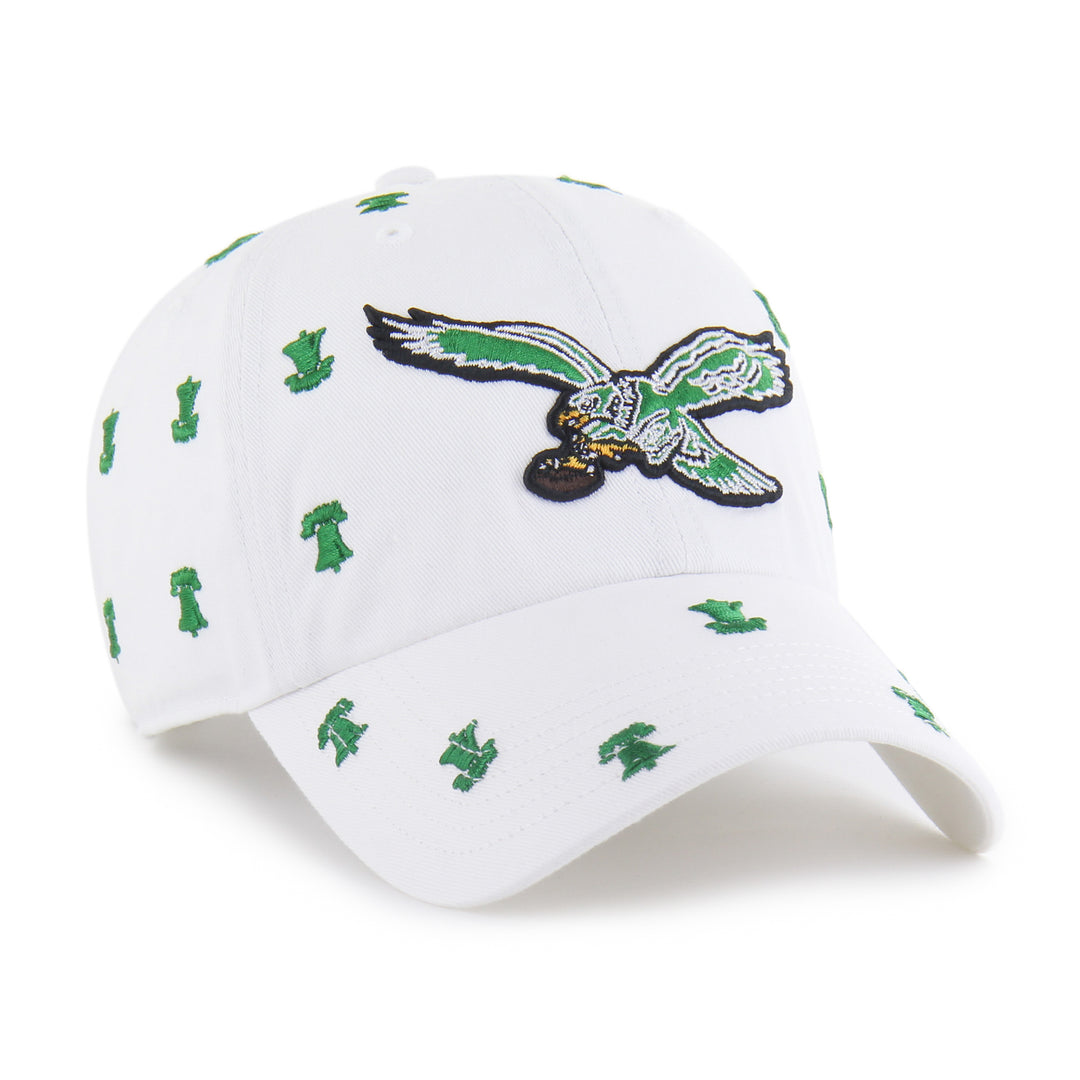 Philadelphia Eagles Historic White Confetti Clean Up All Cap