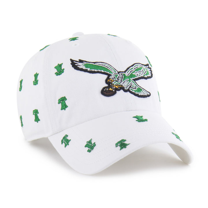 Philadelphia Eagles Historic White Confetti Clean Up All Cap