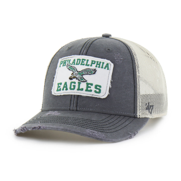 Philadelphia Eagles Historic Egremont Charcoal Well-Worn Adjustable Trucker Hat