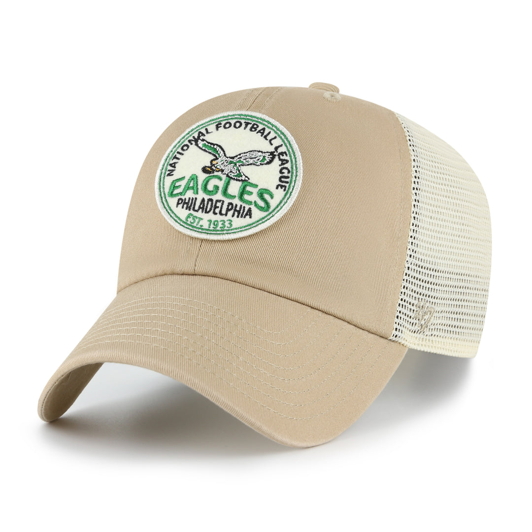 Philadelphia Eagles Historic Khaki Felton Clean Up Mesh Adjustable Hat