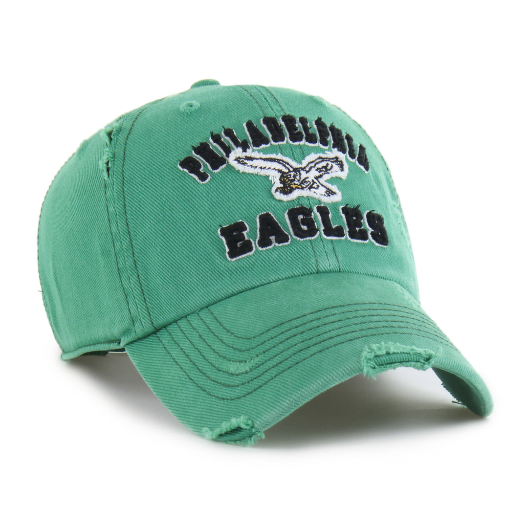 Men Philadelphia Eagles Historic Mixed Green Seymoore Clean Up Adjustable Hat