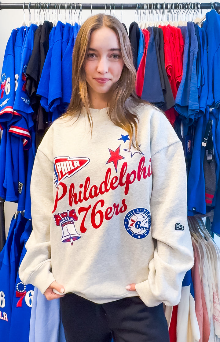 Philadelphia 76ers Gray Mock Neck