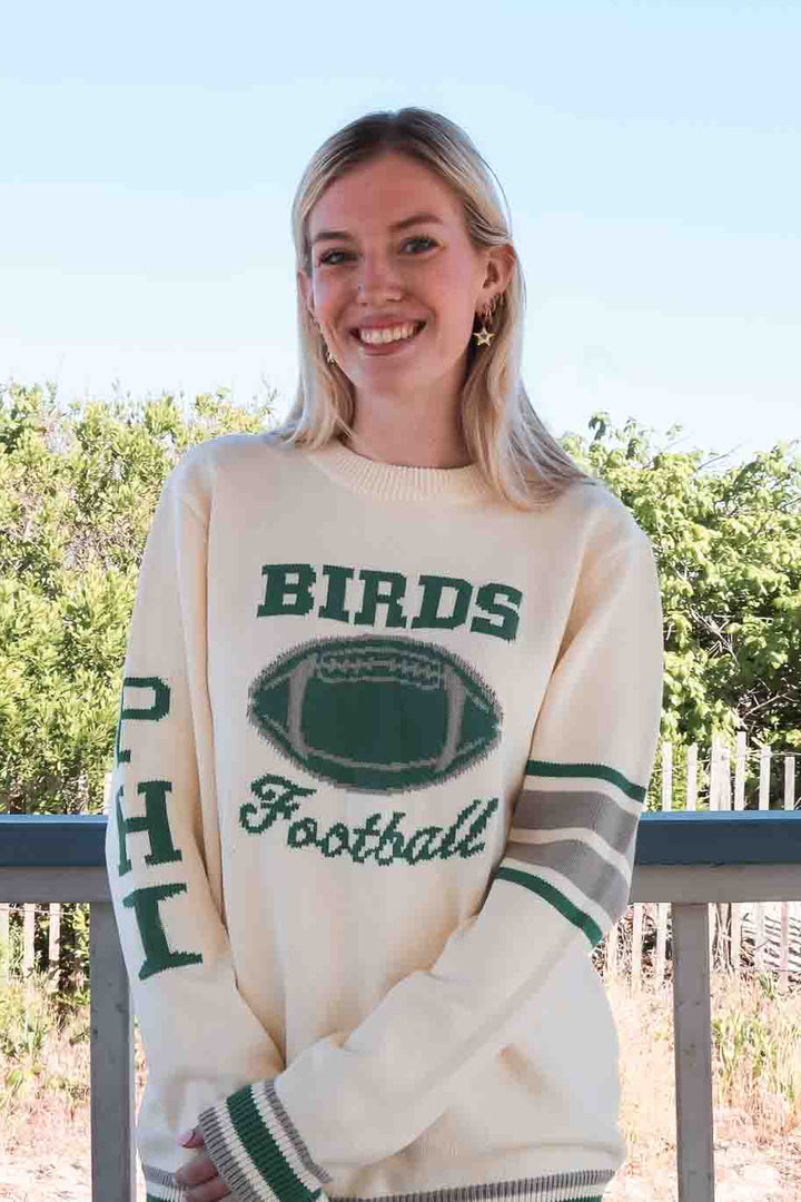 Philly Football Cream Crewneck Sweater