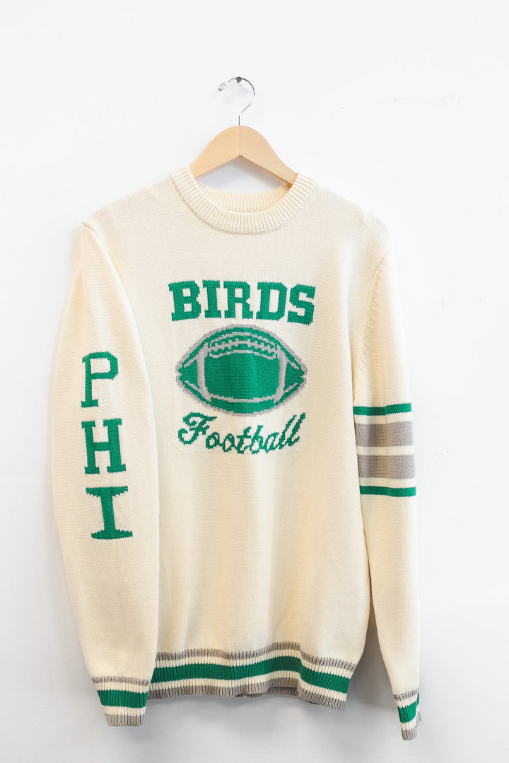 Philly Football Cream Crewneck Sweater