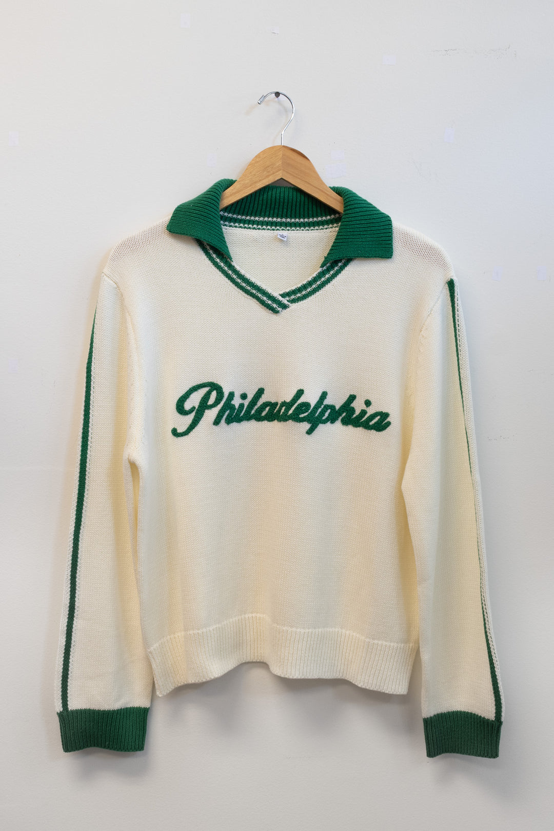 Philadelphia Football Chenille Collared Sweater
