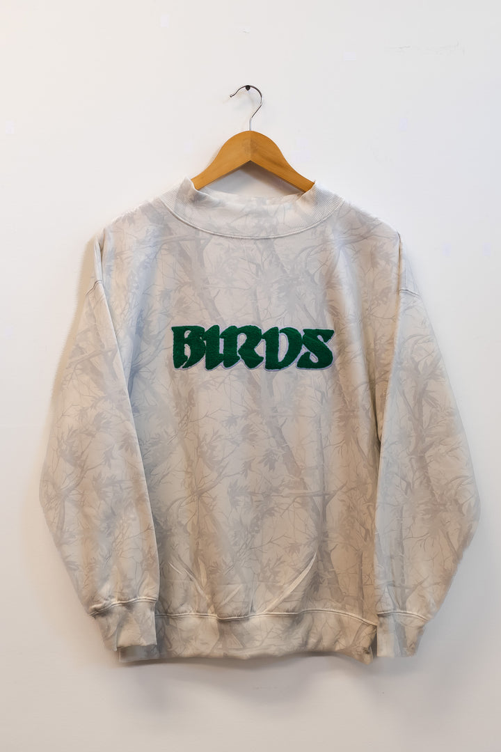 Philly Football Whiteout Chenille Birds Mock Neck