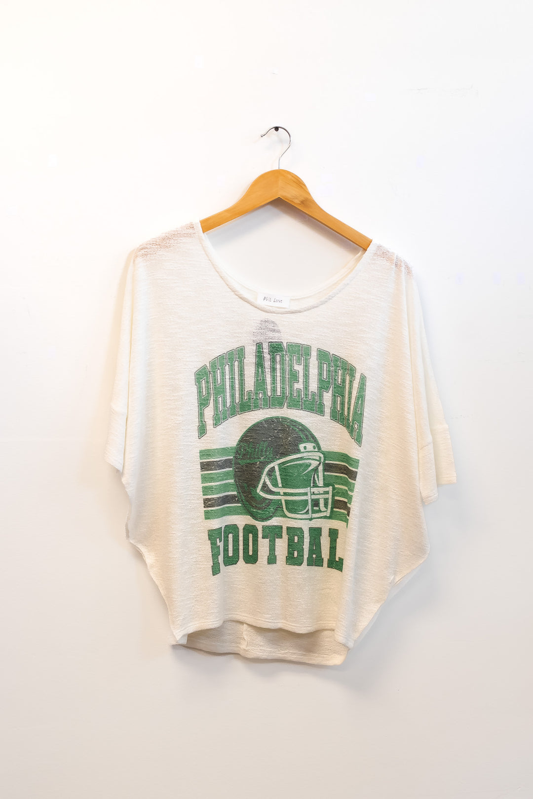 Philly Football 3/4 Dolman Sleeve Top