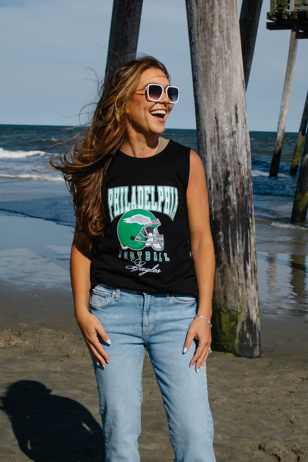 Philadelphia Eagles Racerback Tank Top