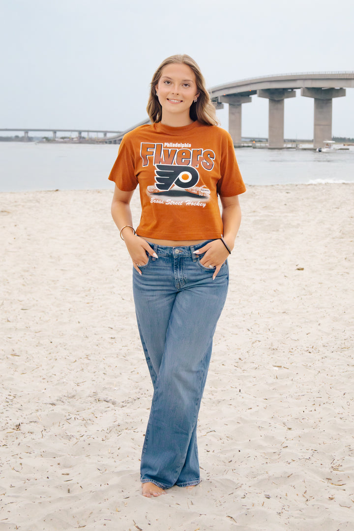 Philadelphia Flyers Burnt Orange Reed City Tee