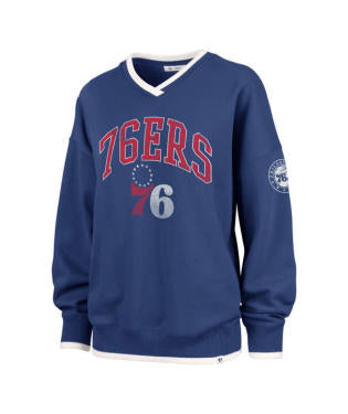 Philadelphia 76ers Blue Clubhouse V neck Sweatshirt