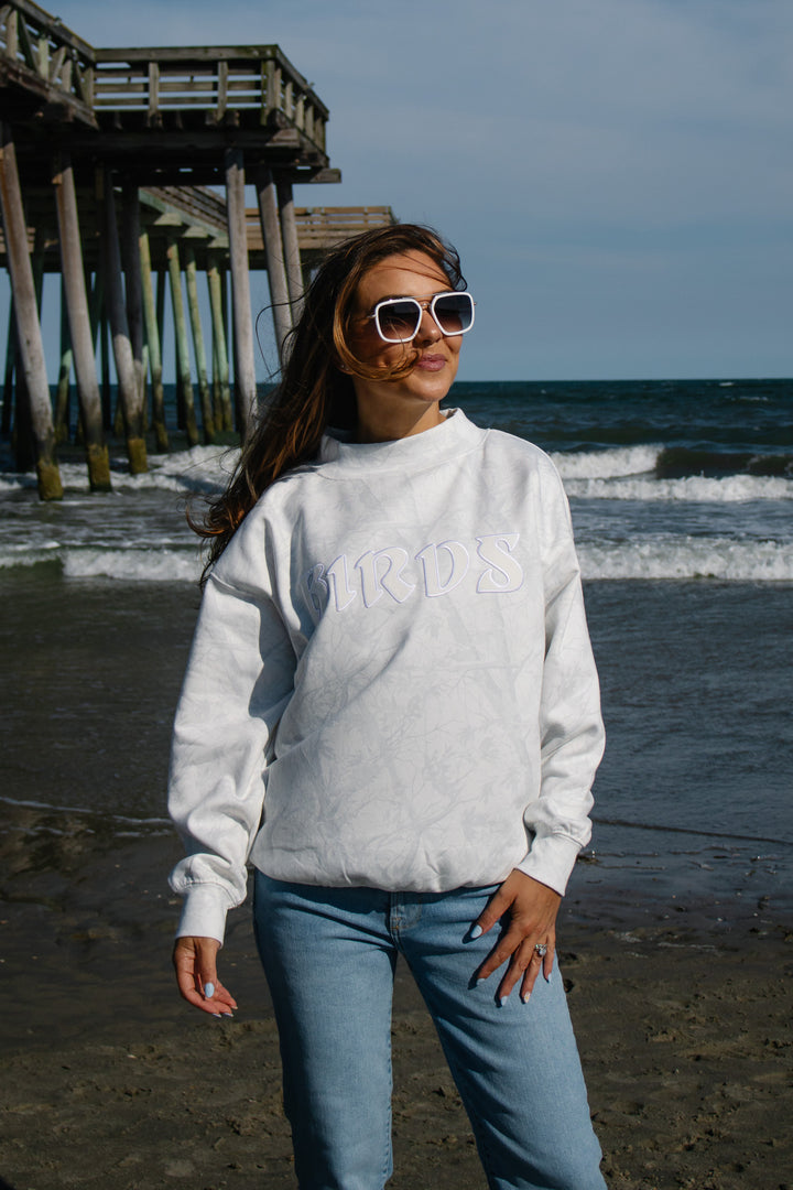 Philly Football Whiteout Camo Birds Mock Neck