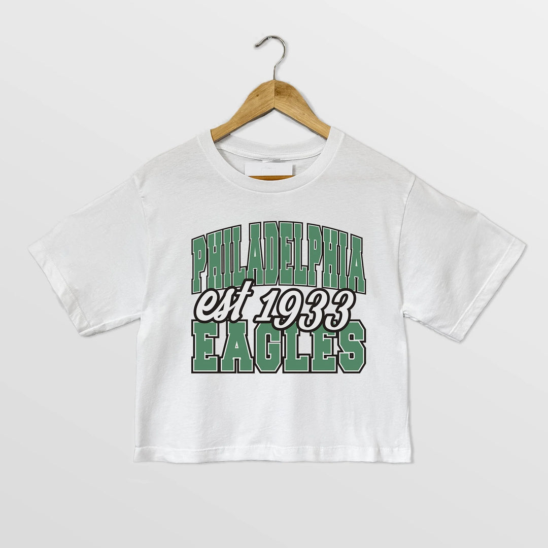 Philadelphia Eagles Boxy Fit Cropped Tee