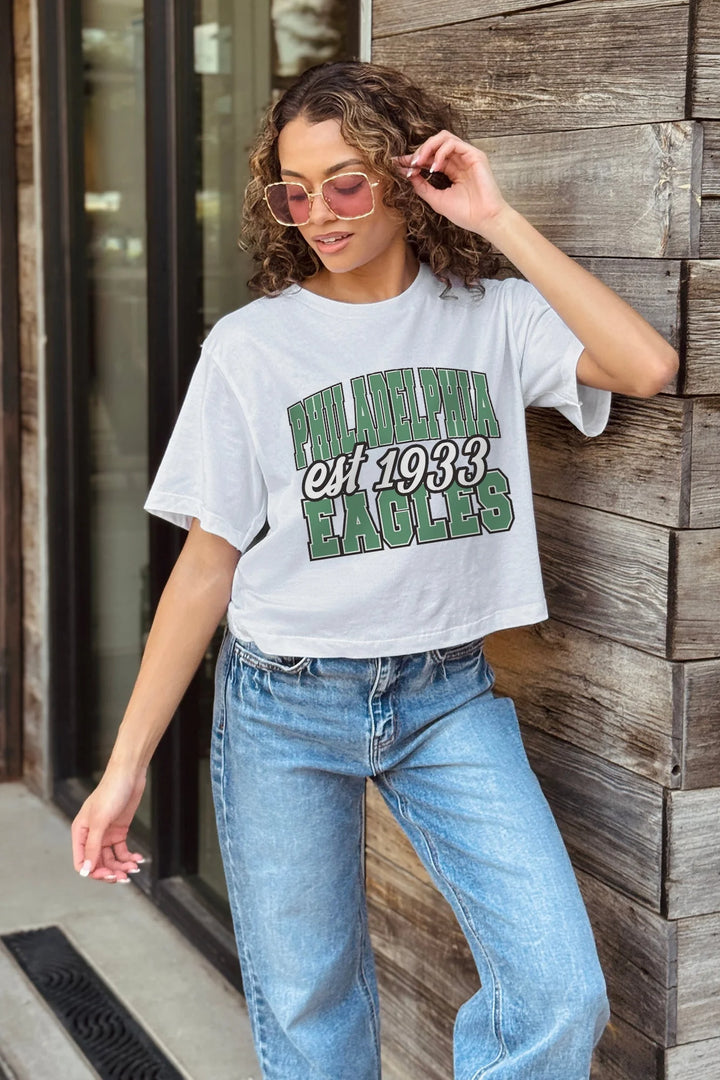 Philadelphia Eagles Boxy Fit Cropped Tee