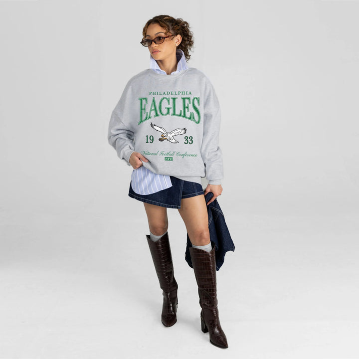 Philadelphia Eagles Ash Crew Sweatshirt