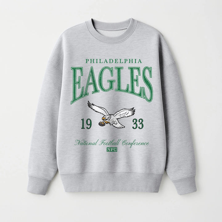 Philadelphia Eagles Ash Crew Sweatshirt
