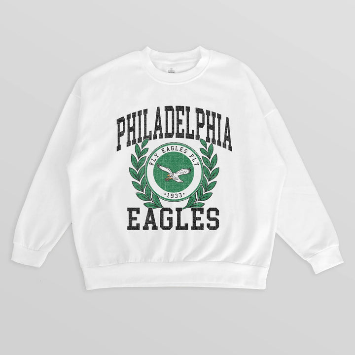 Philadelphia Eagles Gold Standard Ivory Crew Sweatshirt