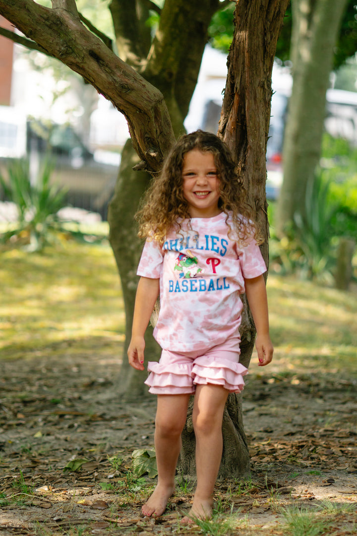 Philadelphia Phillies Phanatic  Pink Tie Dye Tee