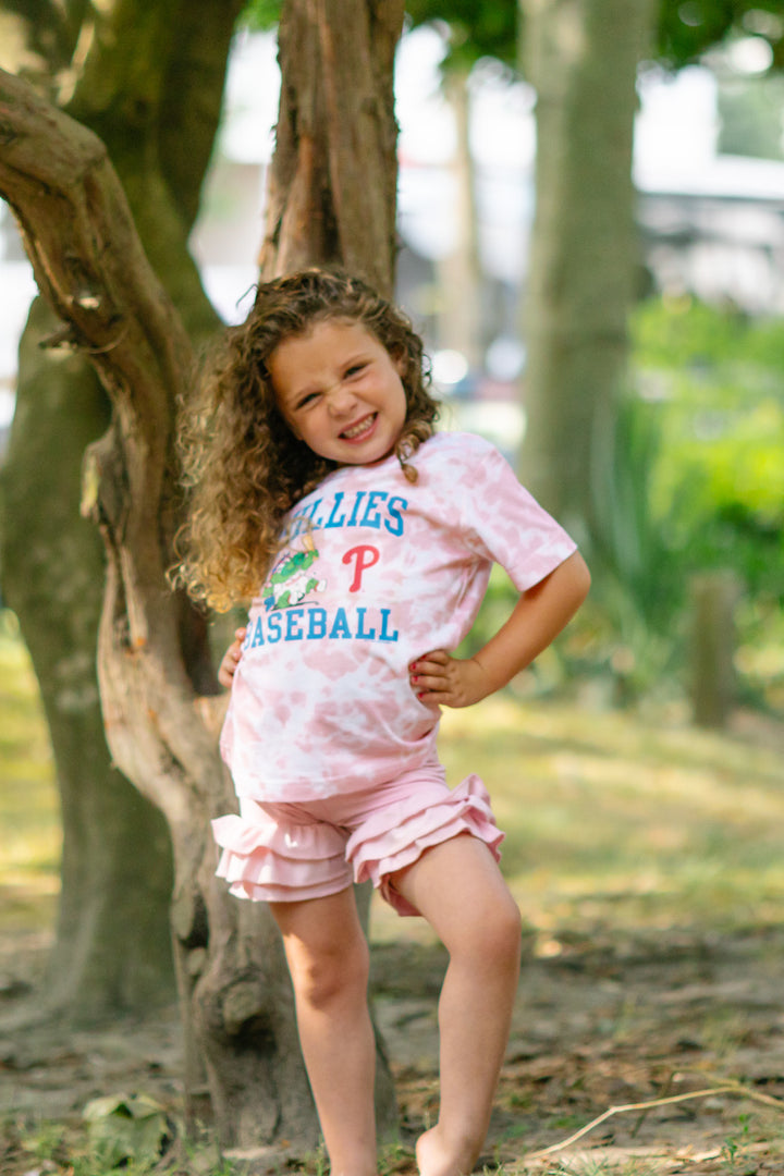 Philadelphia Phillies Phanatic  Pink Tie Dye Tee