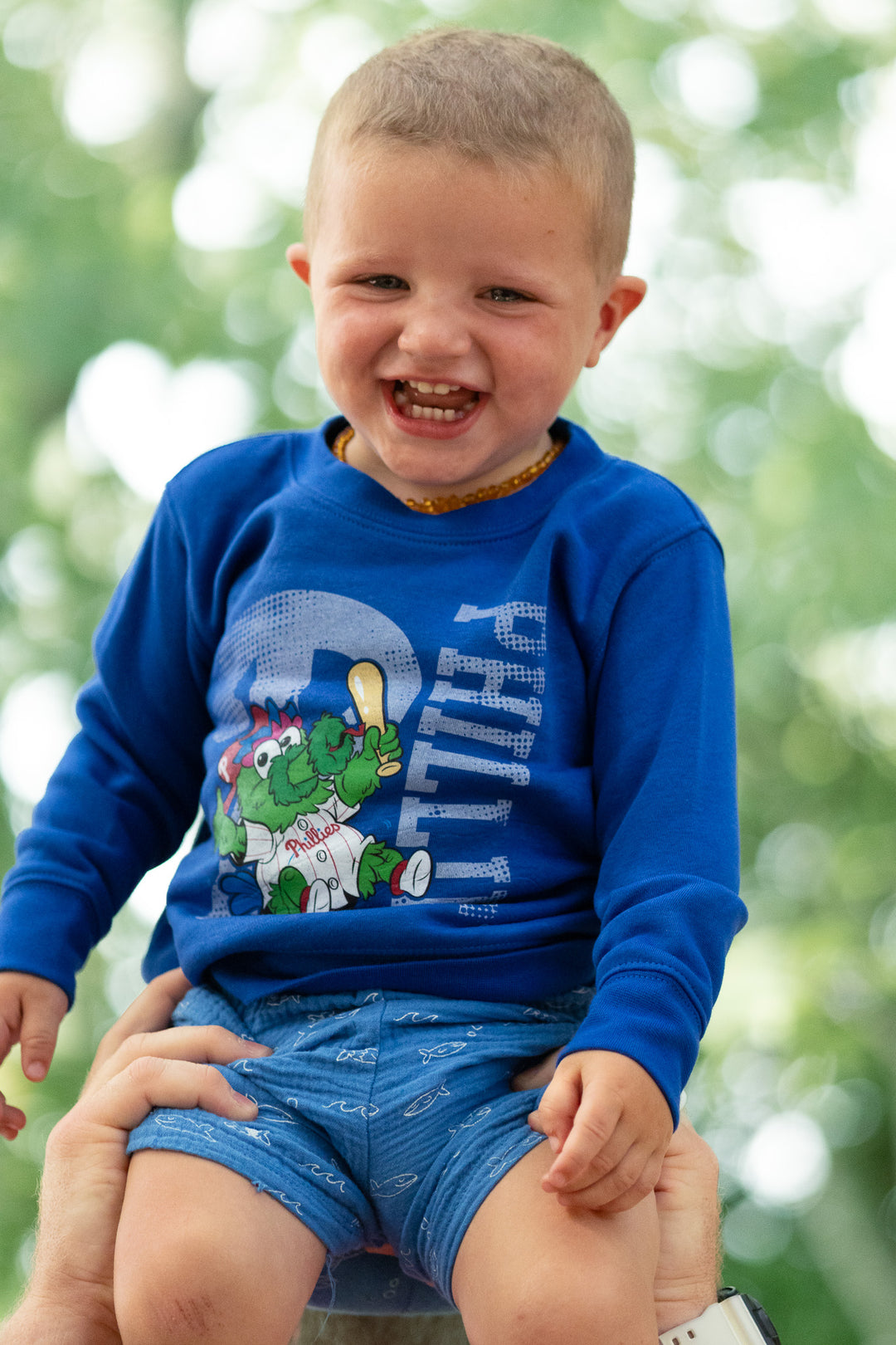 Philadelphia Phillies Phanatic Royal Crew Sweatshirt