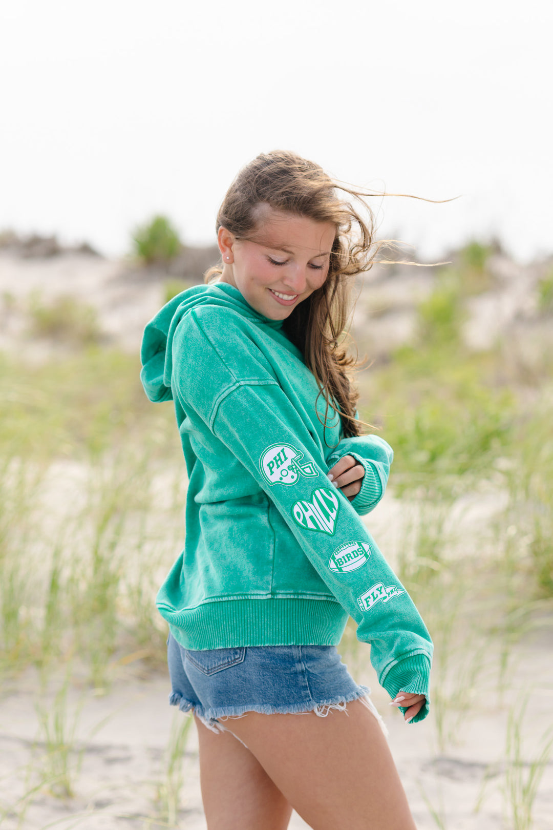 Philly Kelly Washed Multi Patch Hoodie