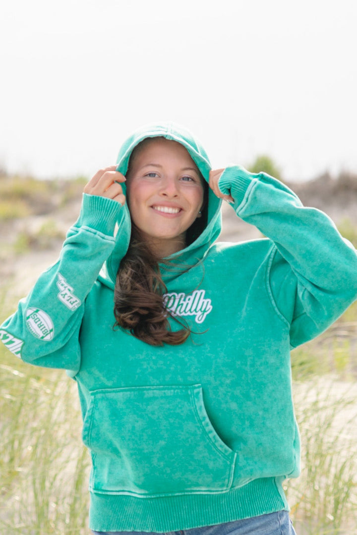 Philly Kelly Washed Multi Patch Hoodie