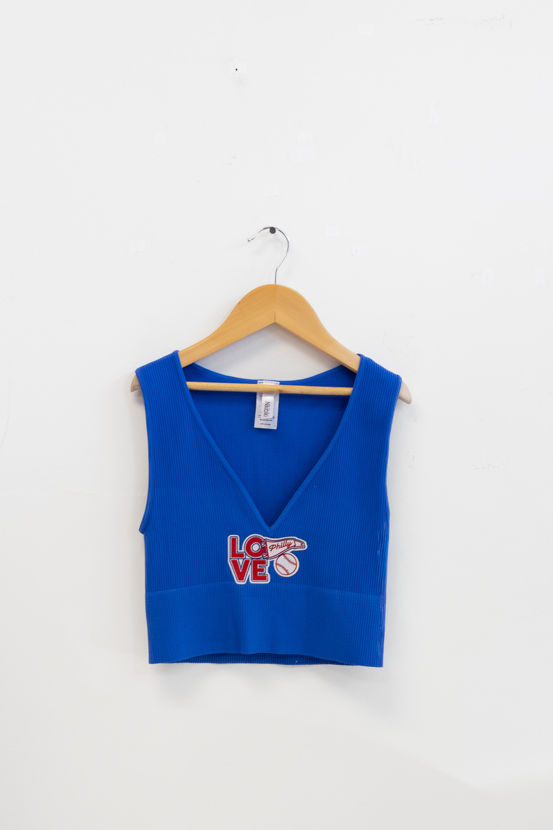 Philly Royal Patch Ribbed Plunge One Size V Neck Tank