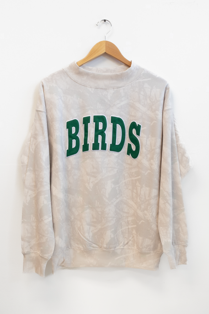 Philly Football Beige Camo Birds Patch Mock Neck